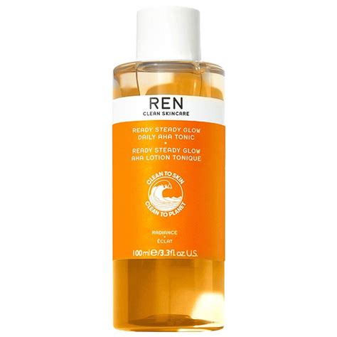 Mini Ready Steady Glow Daily AHA Toner - REN Clean Skincare | Sephora Exfoliating Toner, Natural ...