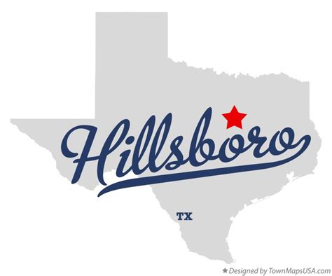 Map of Hillsboro, TX, Texas