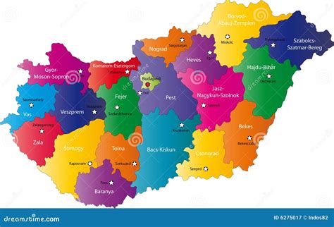 Map Of Hungary Royalty Free Stock Photography - Image: 6275017