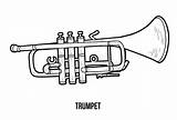 Trompeta Sopro Instrumento Trumpet Instrumentos Instrumental Trombone  sketch template