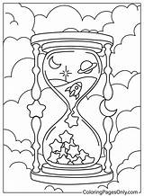 Beautiful Hourglass  Free Printable Coloring Pages sketch template