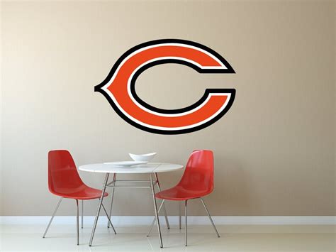 Chicago Bears Logo Wall Decal NFL Wall Decal sticker american | Etsy