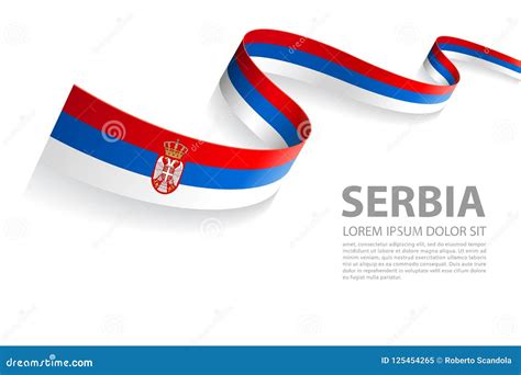 Vector Banner with Serbia Flag Colors Stock Vector - Illustration of color, product: 125454265