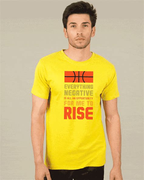 Buy Rise 24 Half Sleeve T-Shirt for Men yellow Online at Bewakoof