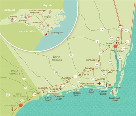 Area Map-Coastal NC Attractions, Events, Hotels, NC Beaches