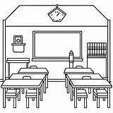Premium Vector  A Basic Classroom Featuring Teachers desk Desks And sketch template