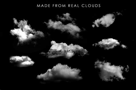 40 Cloud Brushes for Photoshop on Yellow Images Creative Store