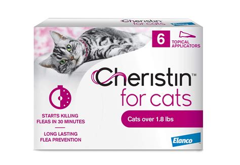 Cheristin for Cats Topical Flea Prevention – Starts Killing Fleas in 30 Minutes, 6 Dose 6 Doses ...
