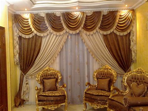 Luxury curtain designs for small gold living room window interior ...