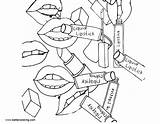 Makeup Coloring Pages Liquid Lipsticks  Free Printable sketch template
