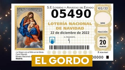 05.490: El Gordo, primer premio de la Lotería de Navidad 2022