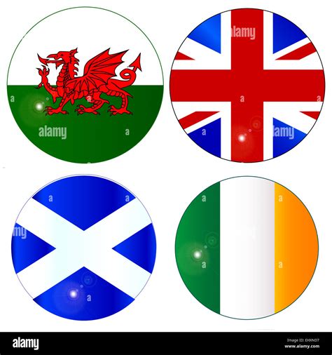 The official flag for Scotland, Wales, Eire, Ireland and England as a ...