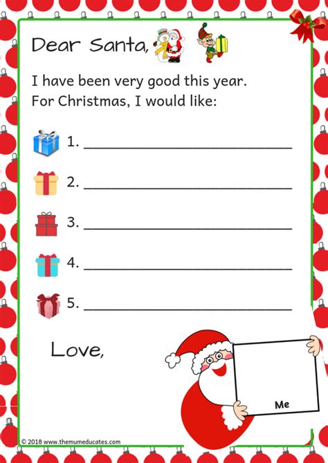 7 Free Printable Letters to Santa - The Mum Educates