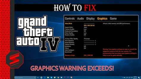 GTA 4 - Fix Graphics Warning Exceeds Problem 100% - Windows 10/8/7 - YouTube