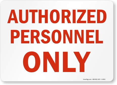 Authorized Personnel Only Sign Printable Free Web Subscribe To The Free Printable Newsletter ...