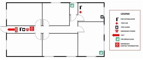 Free Floor Plan Template Lovely 8 Emergency Exit Floor Plan Template toowt | Evacuation plan ...