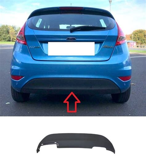 NEW FOR FORD FIESTA 08-13 REAR BUMPER LOWER SPOILER PLASTIC TRIM BLACK ...