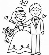 Happy And Fun Bride Groom Printable Coloring Picture sketch template