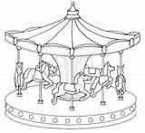 Free Carousel Coloring Pages PDF To Print  Coloringfoldercom Merry sketch template