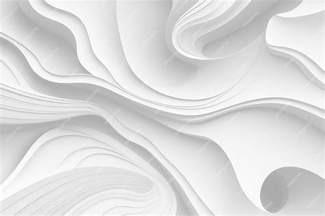 Premium Photo | Abstract white wave background. Minimal white graphic wallpaper. 2D Illustration.