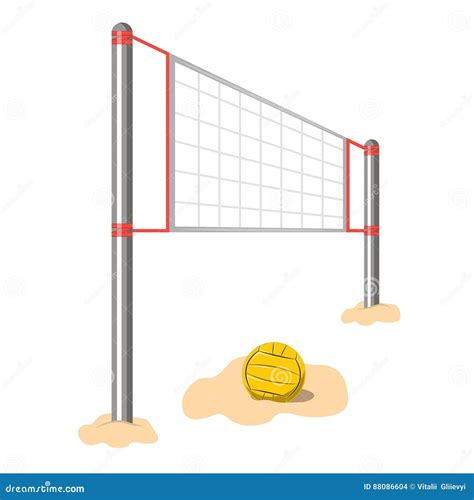 Volleyball Net Vector Illustration Stock Vector - Illustration of item, activity: 88086604