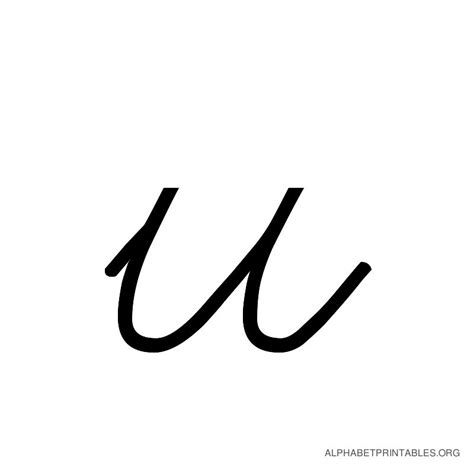 U In Cursive Lowercase | Download Printable Cursive Alphabet Free!