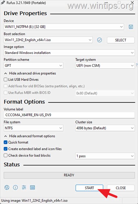 Use Rufus to Create a Windows 11 Install disk that bypasses TPM, Secure ...