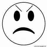 Angry Face Emoji Coloring page Printable sketch template