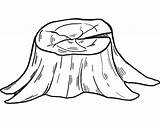Tree Trunk Drawing Outline Coloring Getdrawings Sketch Page sketch template