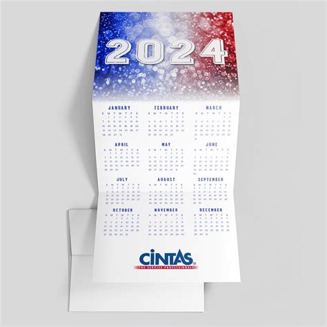 Patriotic Year Calendar Card - New Years Calendars by CardsDirect