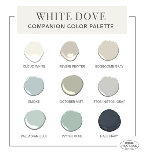 Benjamin Moore White Dove Color Palette