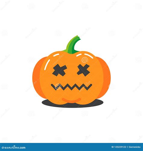 Illustration of a Simple Animated Cartoon Funny Pumpkin for Halloween ...