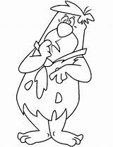 Fred Flintstone Surprised Coloring Page  Free Printable Pages sketch template