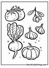 Vegtable Coloring Pages sketch template