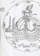 150 Crinoline Ladies Ideas  Vintage embroidery patterns sketch template