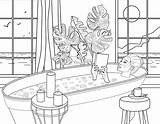 Spa Day Coloring Pages sketch template