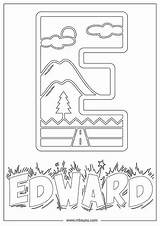 Coloring Page For Name  Edward MbsunuCom sketch template