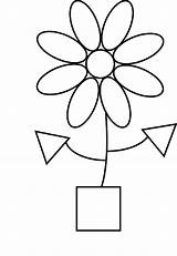 Free Coloring Pages Simple Shapes sketch template