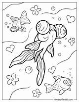 20 Goldfish Coloring Pages Free PDF Printables sketch template