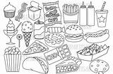Junk Food Fast Graphic By ClipArtisan · Creative Fabrica sketch template