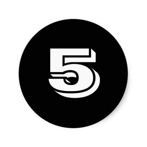 Five Small Round Black Number Stickers by Janz | Zazzle.com | Number stickers, Create custom ...