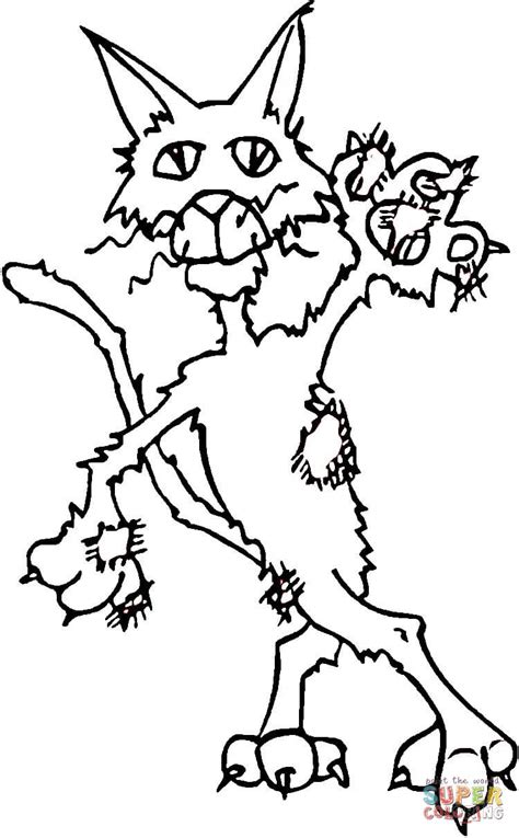 Ugly cat coloring page | Free Printable Coloring Pages