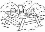 Picnic Table Coloring Page  Pages Free Printable coloring sketch template