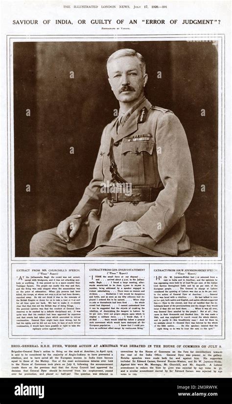 Brigadier General Reginald Edward Harry Dyer (1864 - 1927), British Indian Army officer. He was ...