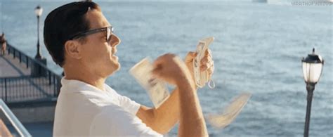 wolf of wall street throwing money gifs | WiffleGif