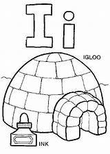 Capital Letter I For Igloo Coloring Page  Best Place To Color sketch template