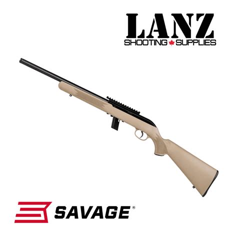 Savage 64 FV-SR Semi-Auto Rifle 22 LR 16.5″ Threaded BBL, Flat Dark Earth - Lanz Shooting Supplies