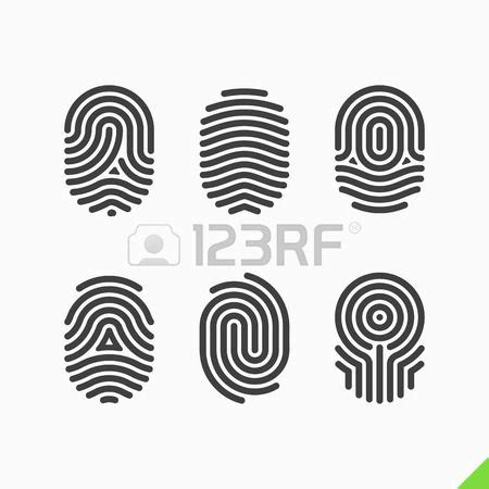 Iconos de huellas digitales establecidos | Fingerprint, Fingerprint art, Circle logo design