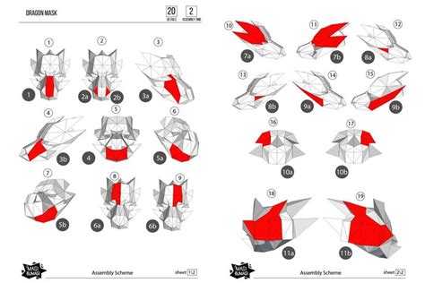 DIY Dragon mask - 3d papercrafts | Dragon mask, Paper crafts, Paper mask template