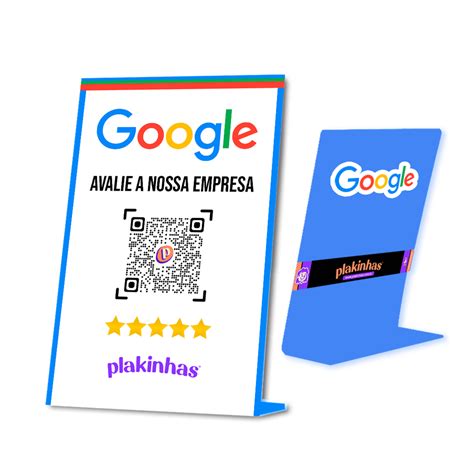 Display Google Avaliação Qr Code com Logo - Placas e Displays exclusivos para você